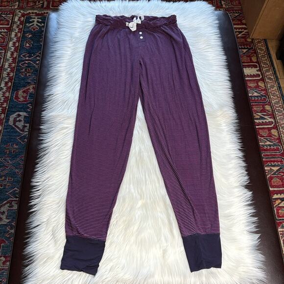 GAP Body Navy and Purple Striped PJ Pants - Picture 1 of 5